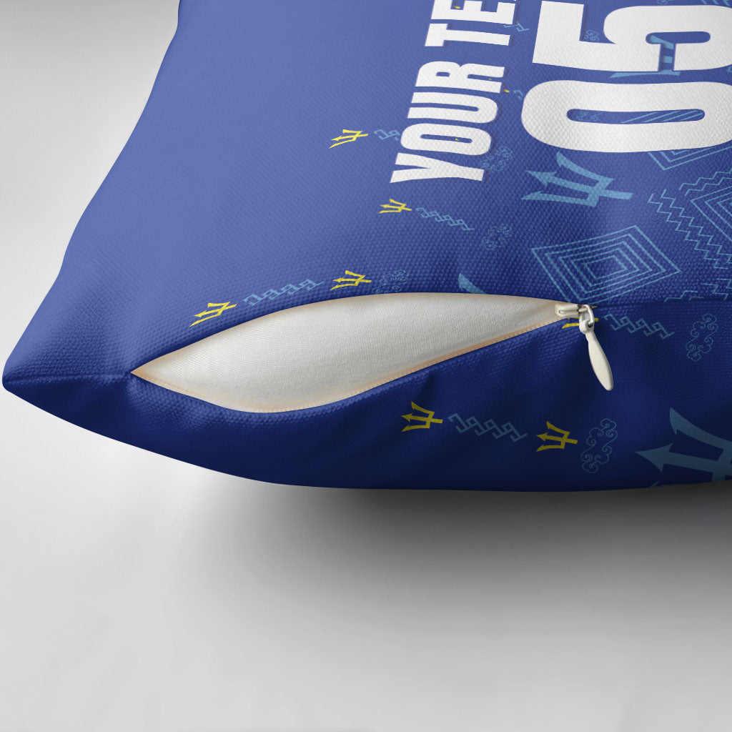 Custom Barbados 2026 Cricket Pillow Cover Tridents Rise