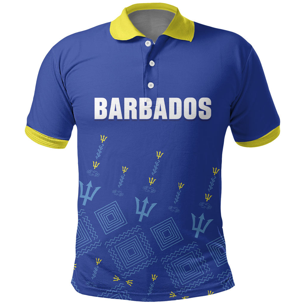 Custom Barbados 2026 Cricket Polo Shirt Tridents Rise