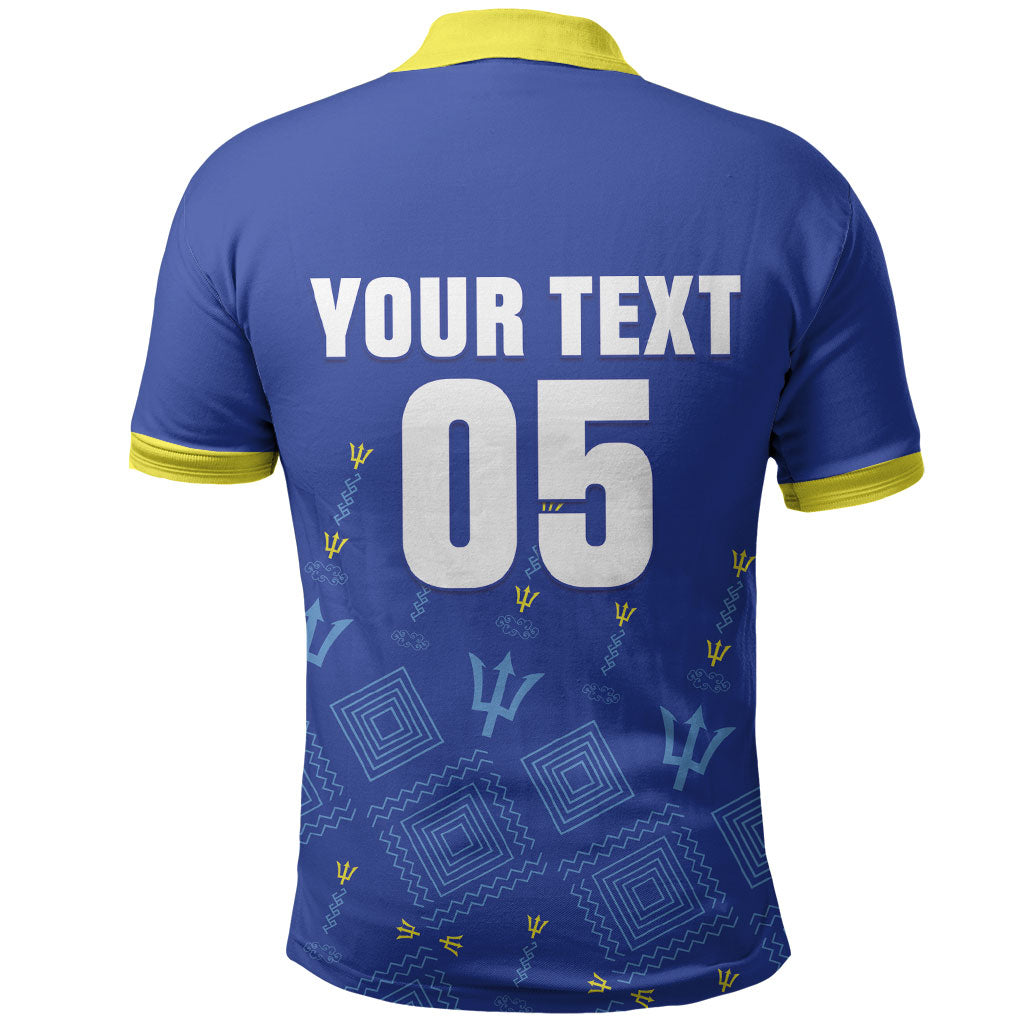 Custom Barbados 2026 Cricket Polo Shirt Tridents Rise