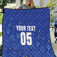 Custom Barbados 2026 Cricket Quilt Tridents Rise
