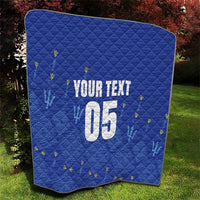 Custom Barbados 2026 Cricket Quilt Tridents Rise