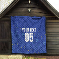 Custom Barbados 2026 Cricket Quilt Tridents Rise
