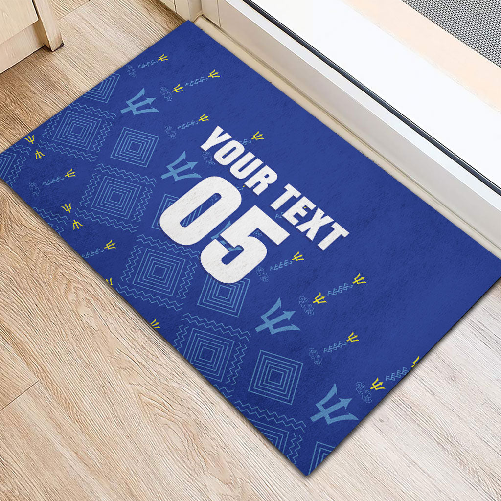 Custom Barbados 2026 Cricket Rubber Doormat Tridents Rise
