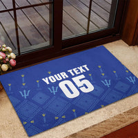 Custom Barbados 2026 Cricket Rubber Doormat Tridents Rise