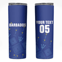 Custom Barbados 2026 Cricket Skinny Tumbler Tridents Rise