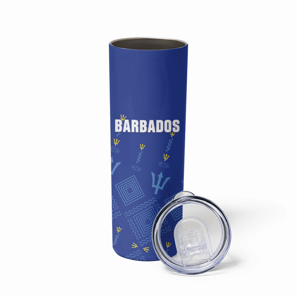Custom Barbados 2026 Cricket Skinny Tumbler Tridents Rise