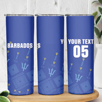 Custom Barbados 2026 Cricket Skinny Tumbler Tridents Rise