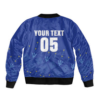 Custom Barbados 2026 Cricket Sleeve Zip Bomber Jacket Tridents Rise