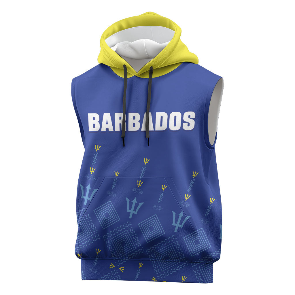 Custom Barbados 2026 Cricket Sleeveless Hoodie Tridents Rise