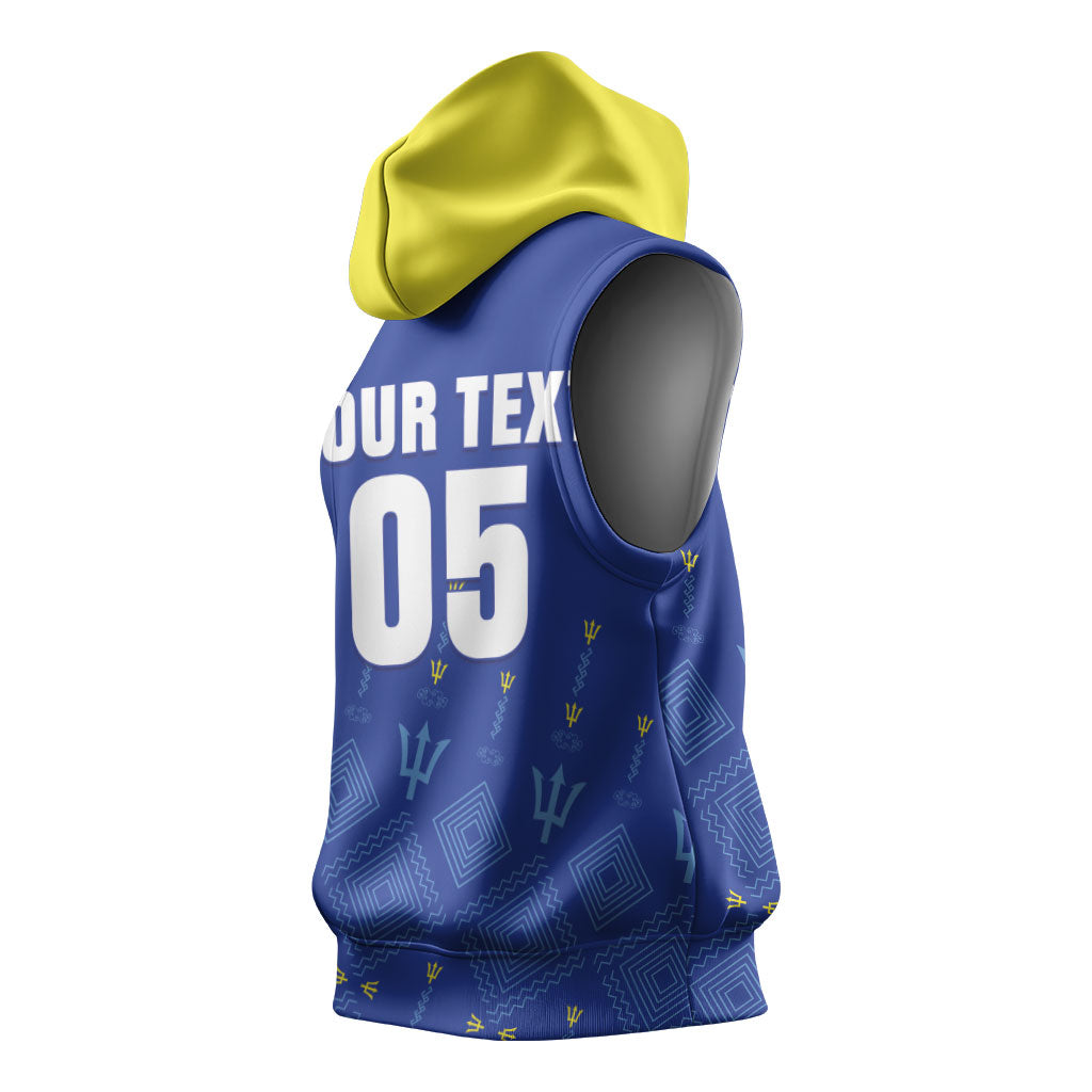 Custom Barbados 2026 Cricket Sleeveless Hoodie Tridents Rise