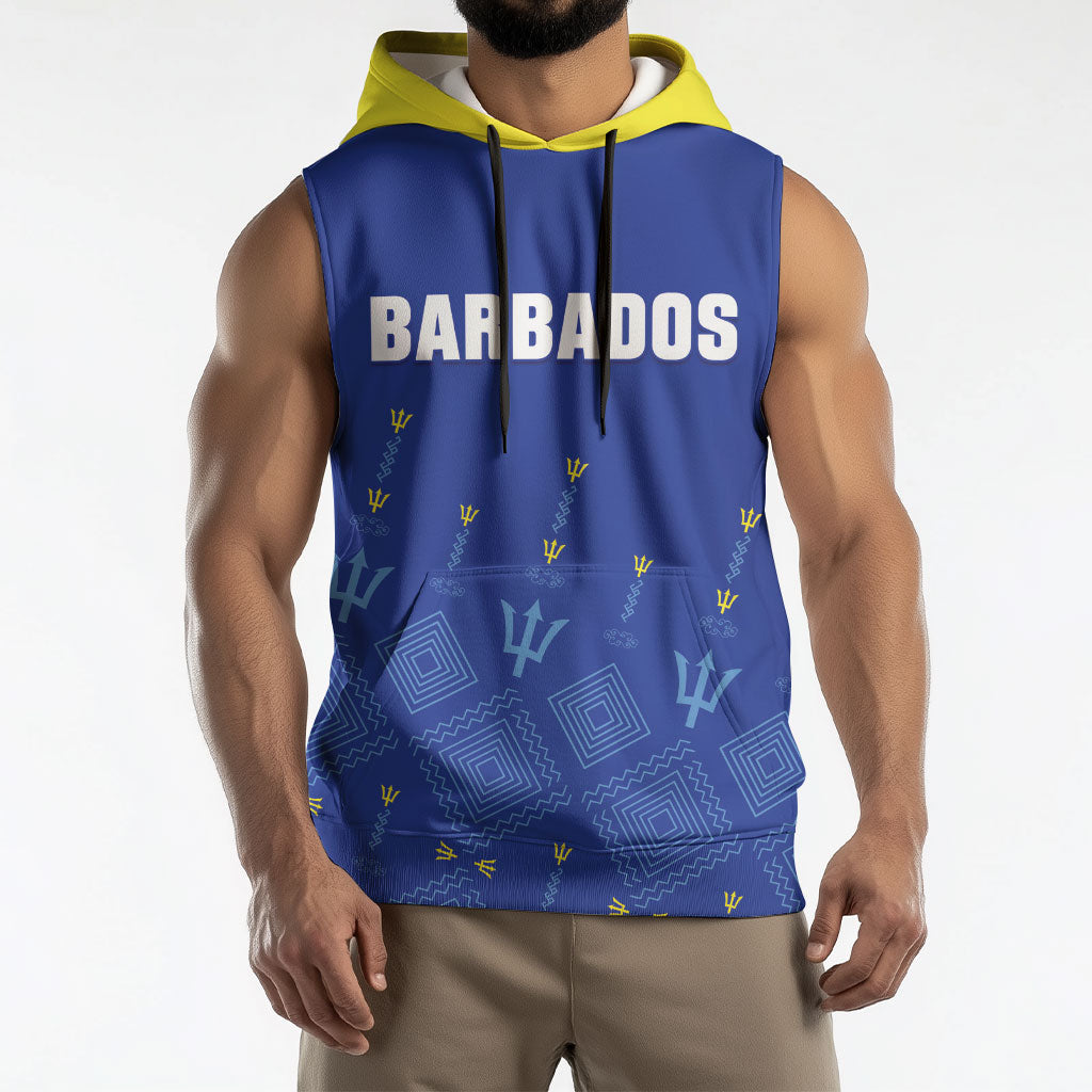 Custom Barbados 2026 Cricket Sleeveless Hoodie Tridents Rise