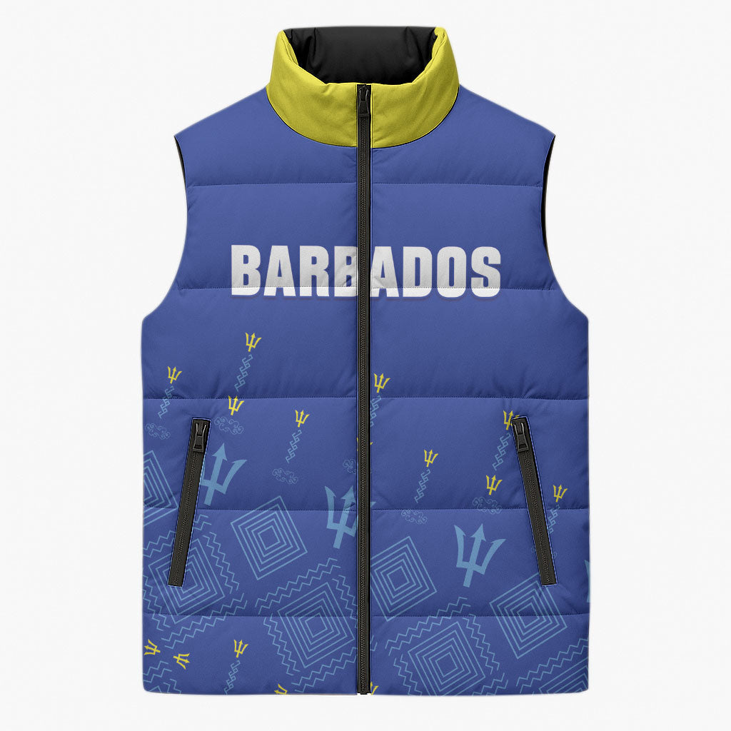 Custom Barbados 2026 Cricket Sleeveless Puffer Jacket Tridents Rise