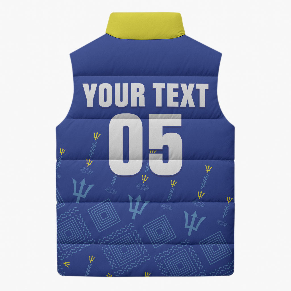 Custom Barbados 2026 Cricket Sleeveless Puffer Jacket Tridents Rise
