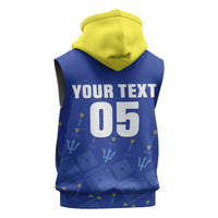 Custom Barbados 2026 Cricket Sleeveless Zip Hoodie Tridents Rise