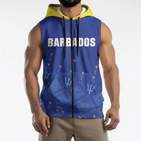 Custom Barbados 2026 Cricket Sleeveless Zip Hoodie Tridents Rise