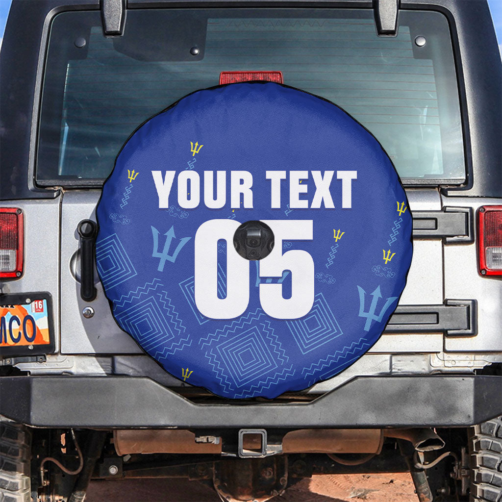 Custom Barbados 2026 Cricket Spare Tire Cover Tridents Rise