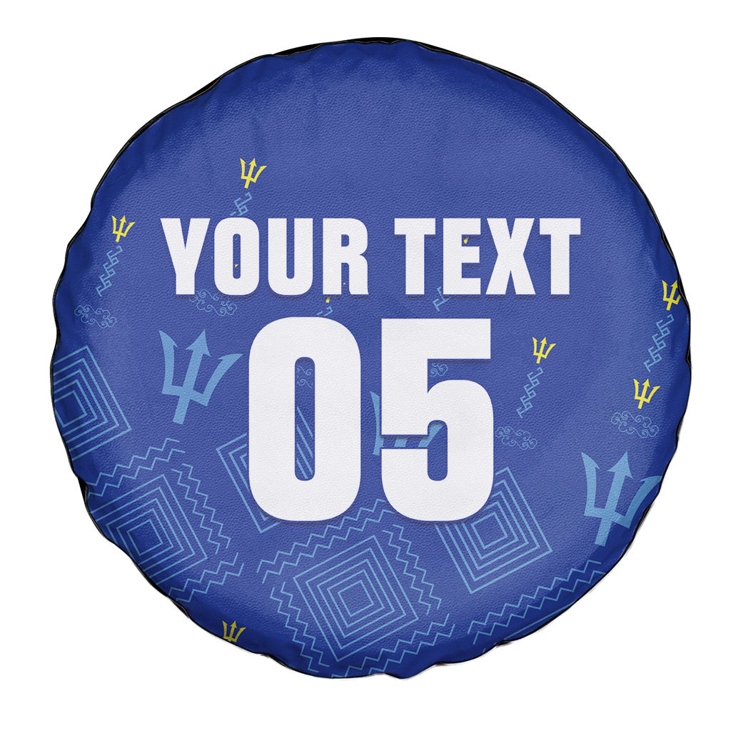 Custom Barbados 2026 Cricket Spare Tire Cover Tridents Rise