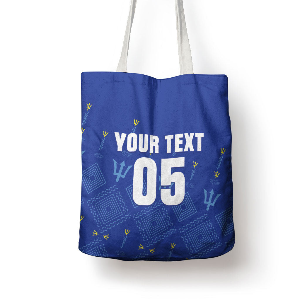 Custom Barbados 2026 Cricket Tote Bag Tridents Rise