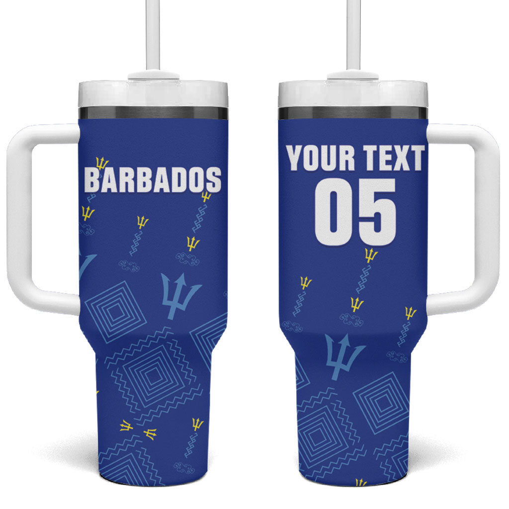 Custom Barbados 2026 Cricket Tumbler With Handle Tridents Rise