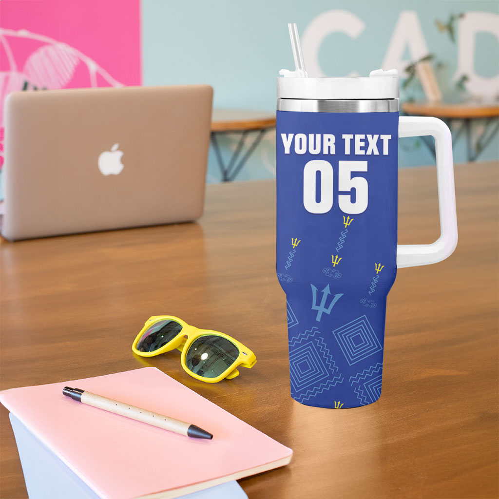 Custom Barbados 2026 Cricket Tumbler With Handle Tridents Rise