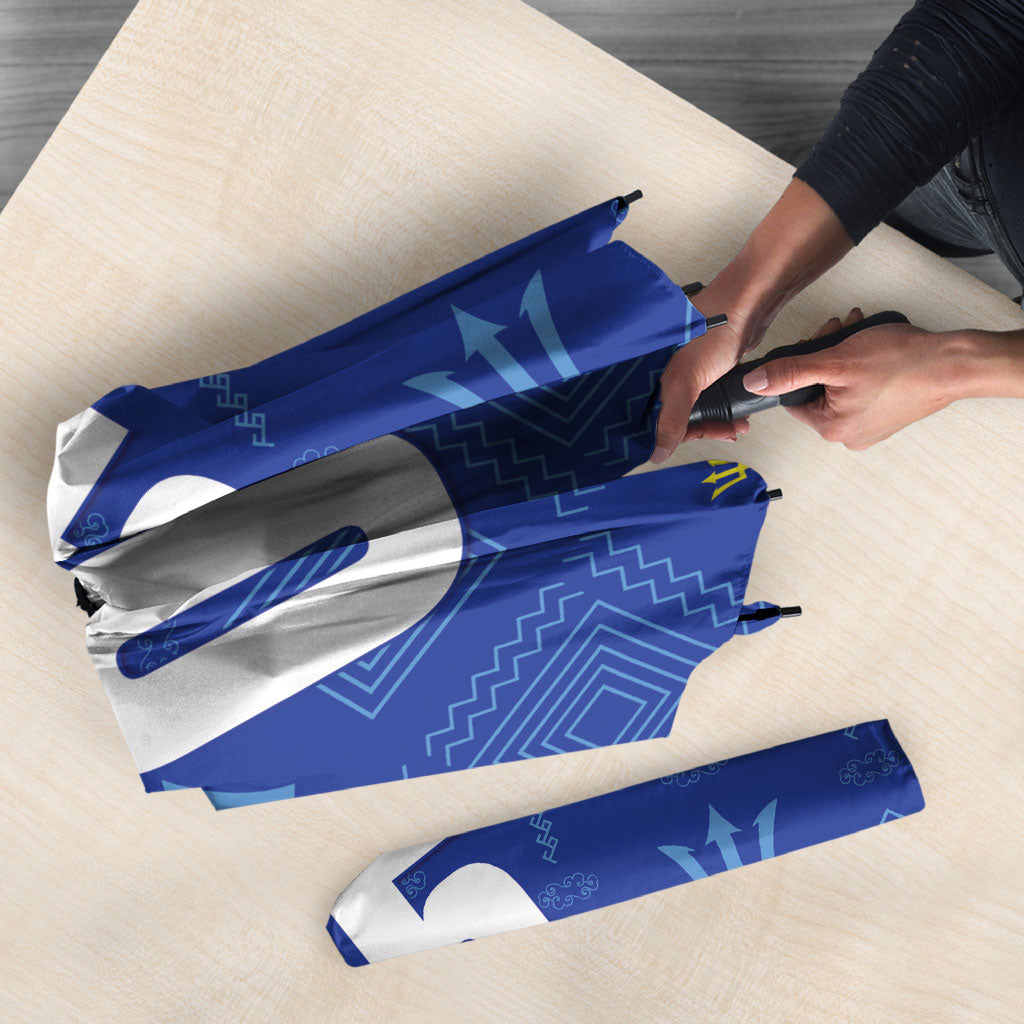 Custom Barbados 2026 Cricket Umbrella Tridents Rise