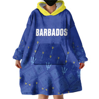 Custom Barbados 2026 Cricket Wearable Blanket Hoodie Tridents Rise