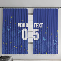 Custom Barbados 2026 Cricket Window Curtain Tridents Rise