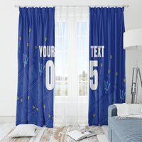 Custom Barbados 2026 Cricket Window Curtain Tridents Rise
