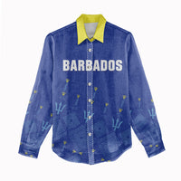 Custom Barbados 2026 Cricket Women Casual Shirt Tridents Rise