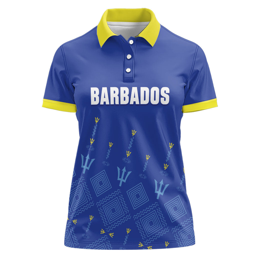 Custom Barbados 2026 Cricket Women Polo Shirt Tridents Rise