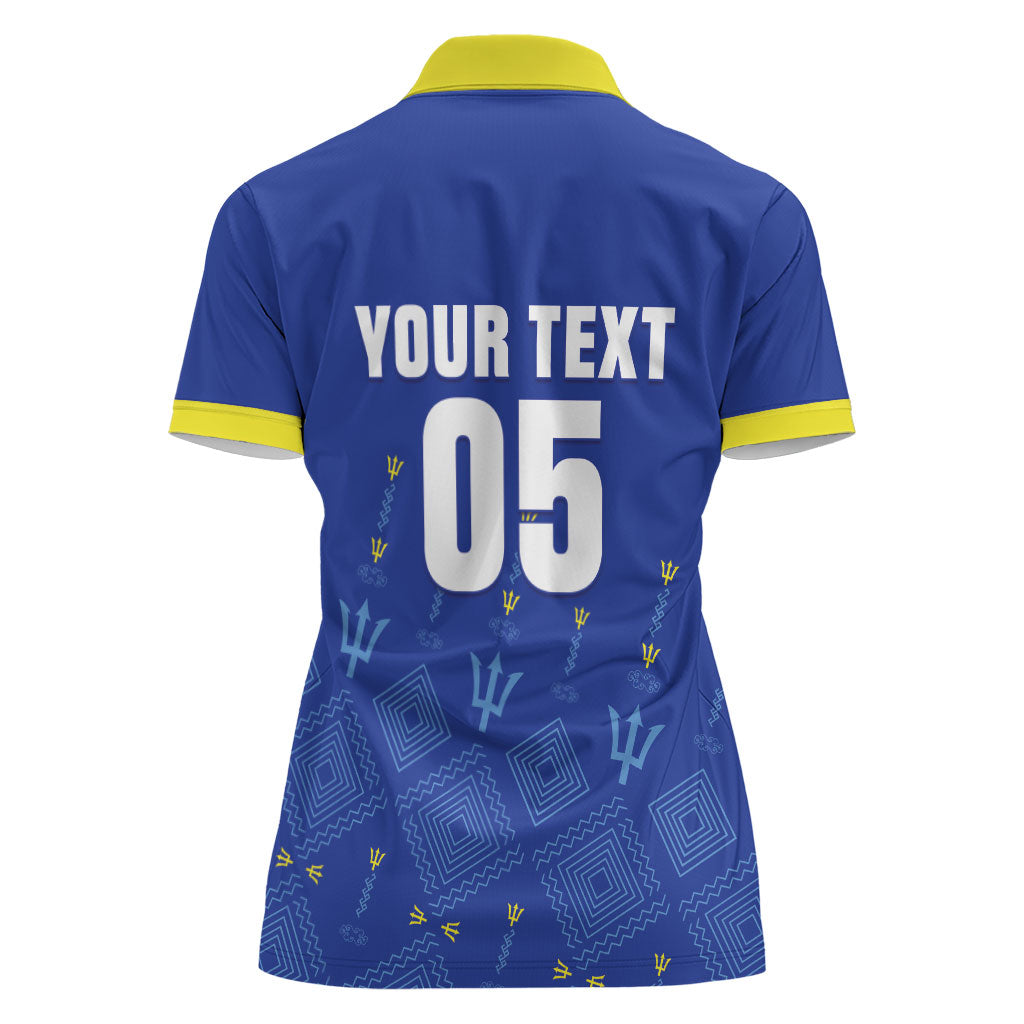 Custom Barbados 2026 Cricket Women Polo Shirt Tridents Rise