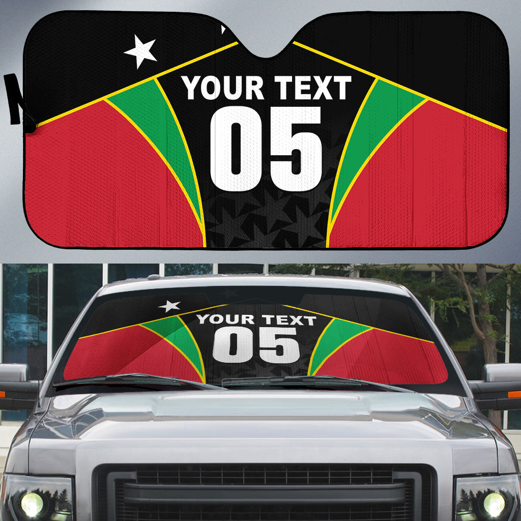 Custom Saint Kitts And Nevis 2026 Cricket Auto Sun Shade Unique Style