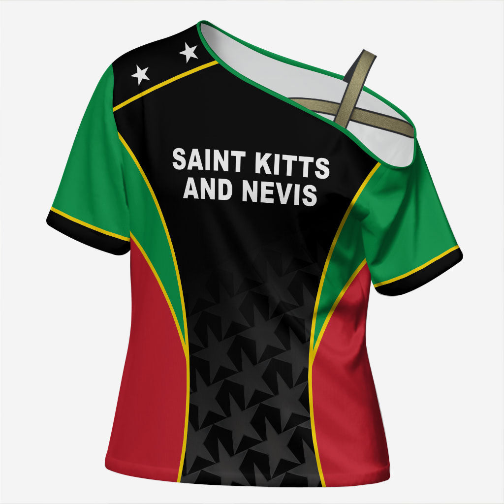 Custom Saint Kitts And Nevis 2026 Cricket Cross Shoulder Shirt Unique Style
