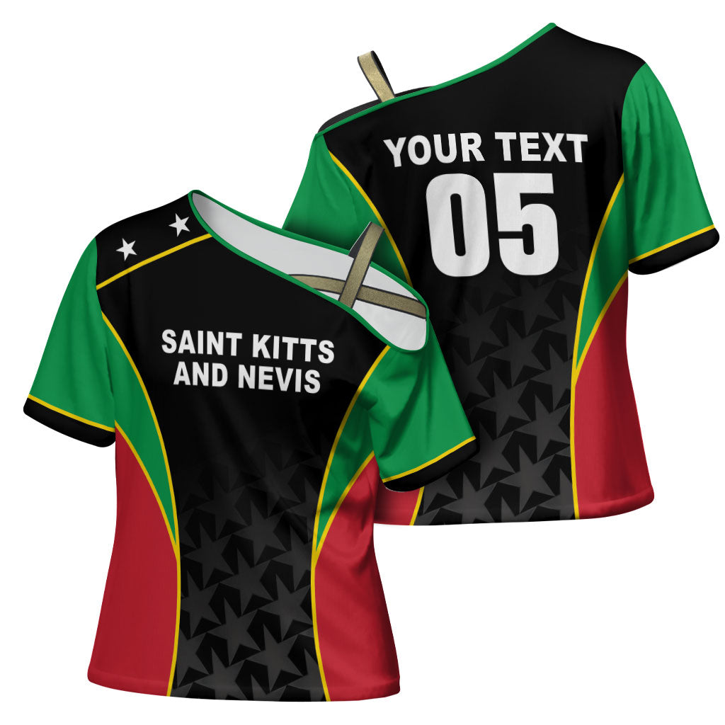 Custom Saint Kitts And Nevis 2026 Cricket Cross Shoulder Shirt Unique Style
