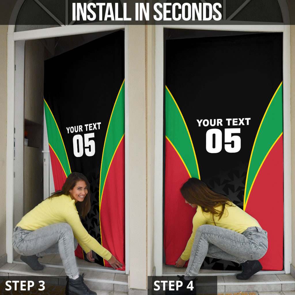 Custom Saint Kitts And Nevis 2026 Cricket Door Cover Unique Style