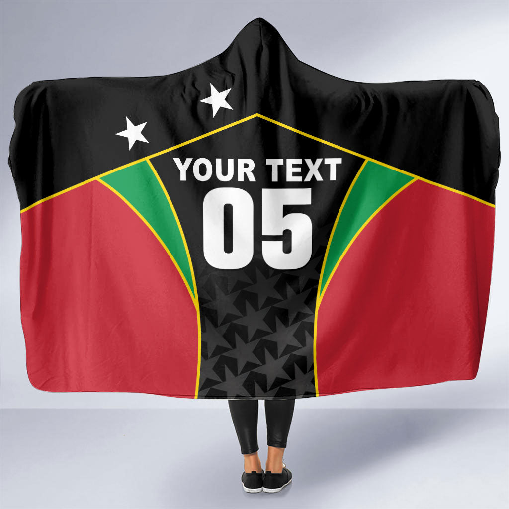 Custom Saint Kitts And Nevis 2026 Cricket Hooded Blanket Unique Style