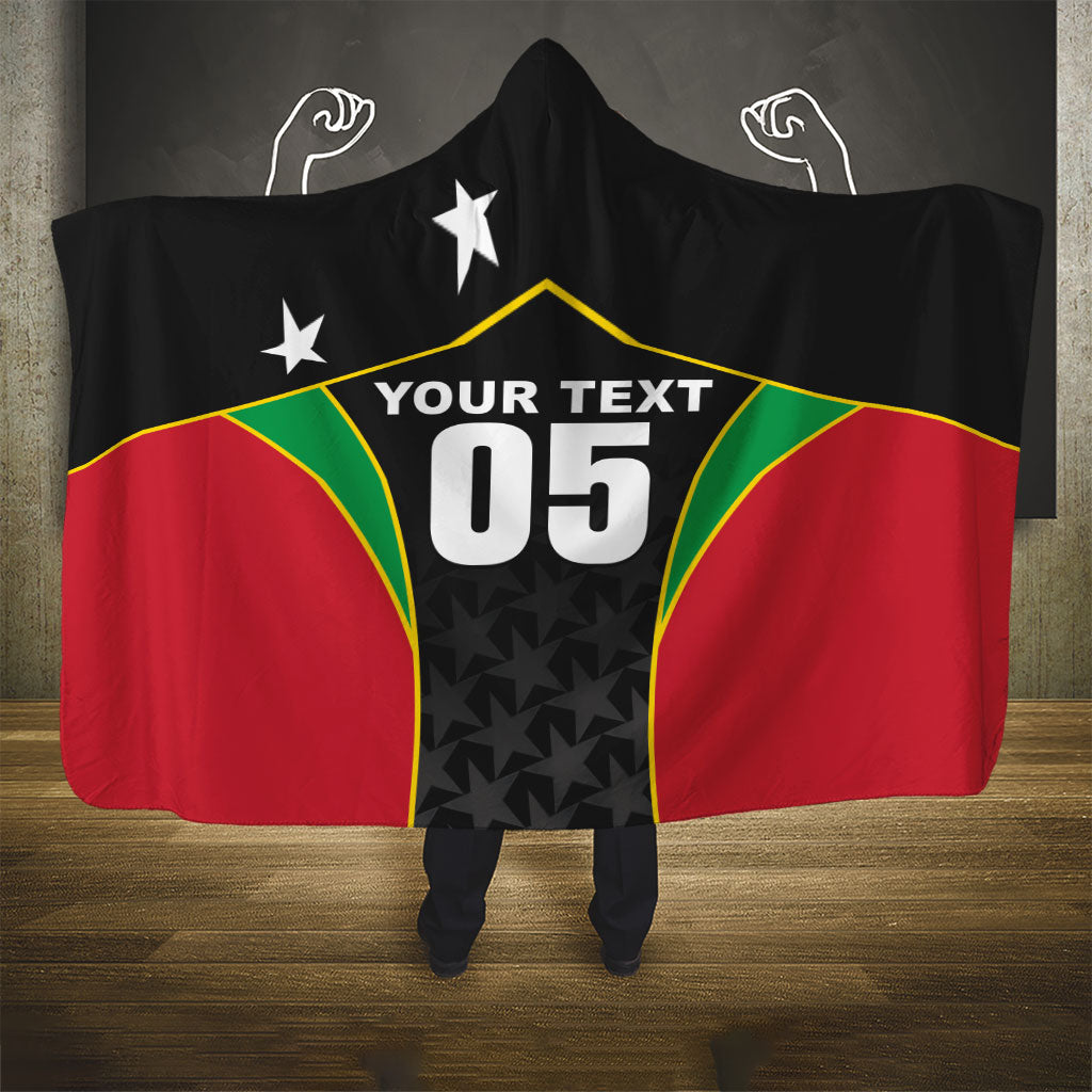 Custom Saint Kitts And Nevis 2026 Cricket Hooded Blanket Unique Style