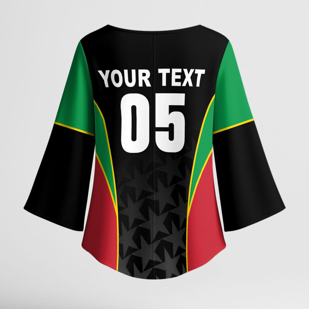 Custom Saint Kitts And Nevis 2026 Cricket Kimono Sleeve Blouse Unique Style