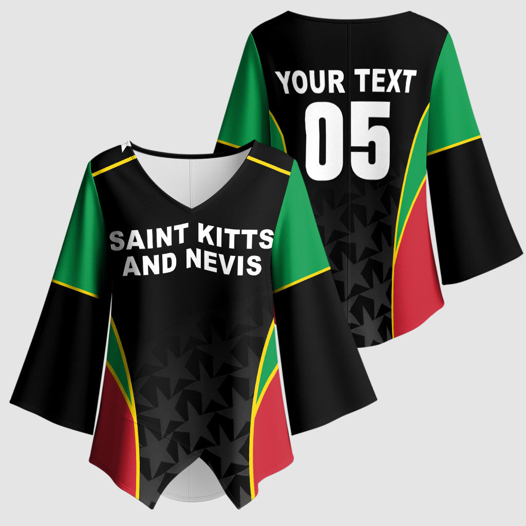 Custom Saint Kitts And Nevis 2026 Cricket Kimono Sleeve Blouse Unique Style