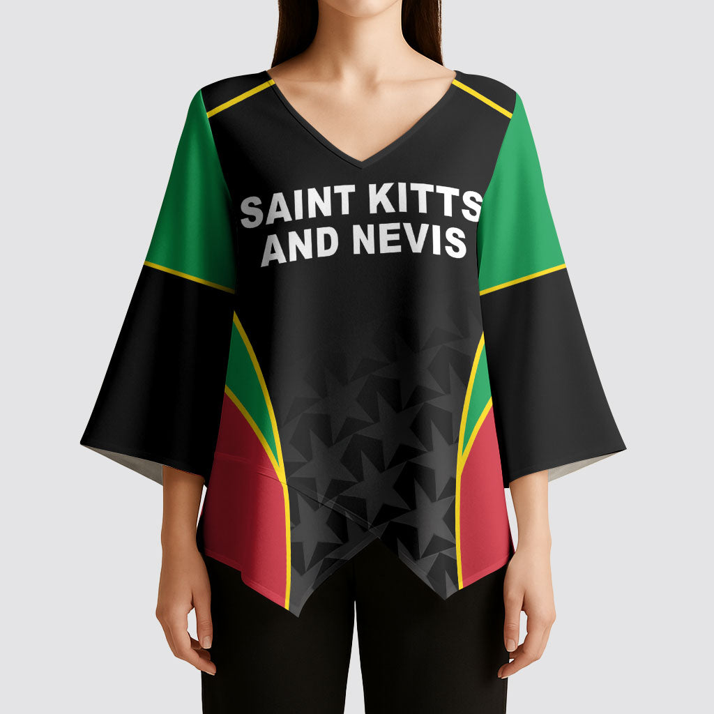 Custom Saint Kitts And Nevis 2026 Cricket Kimono Sleeve Blouse Unique Style