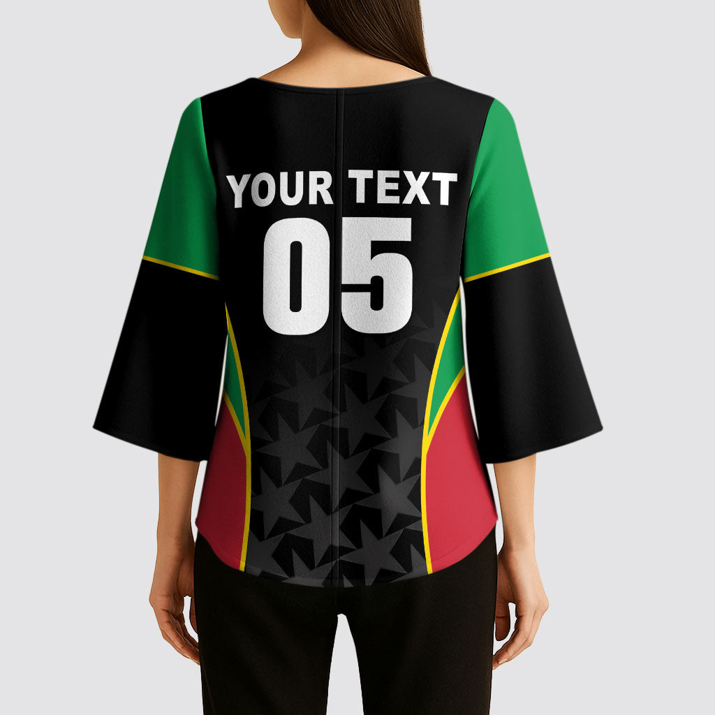 Custom Saint Kitts And Nevis 2026 Cricket Kimono Sleeve Blouse Unique Style