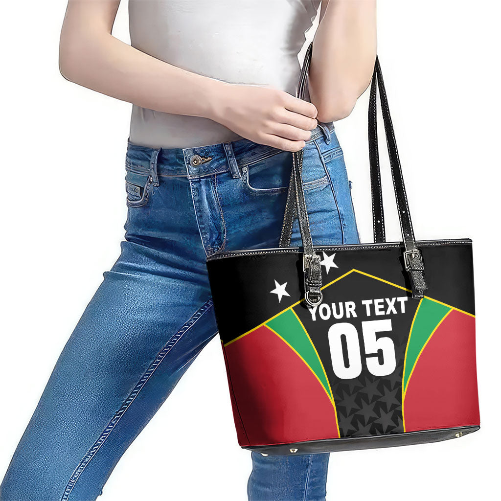 Custom Saint Kitts And Nevis 2026 Cricket Leather Tote Bag Unique Style