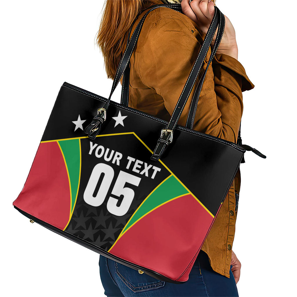 Custom Saint Kitts And Nevis 2026 Cricket Leather Tote Bag Unique Style