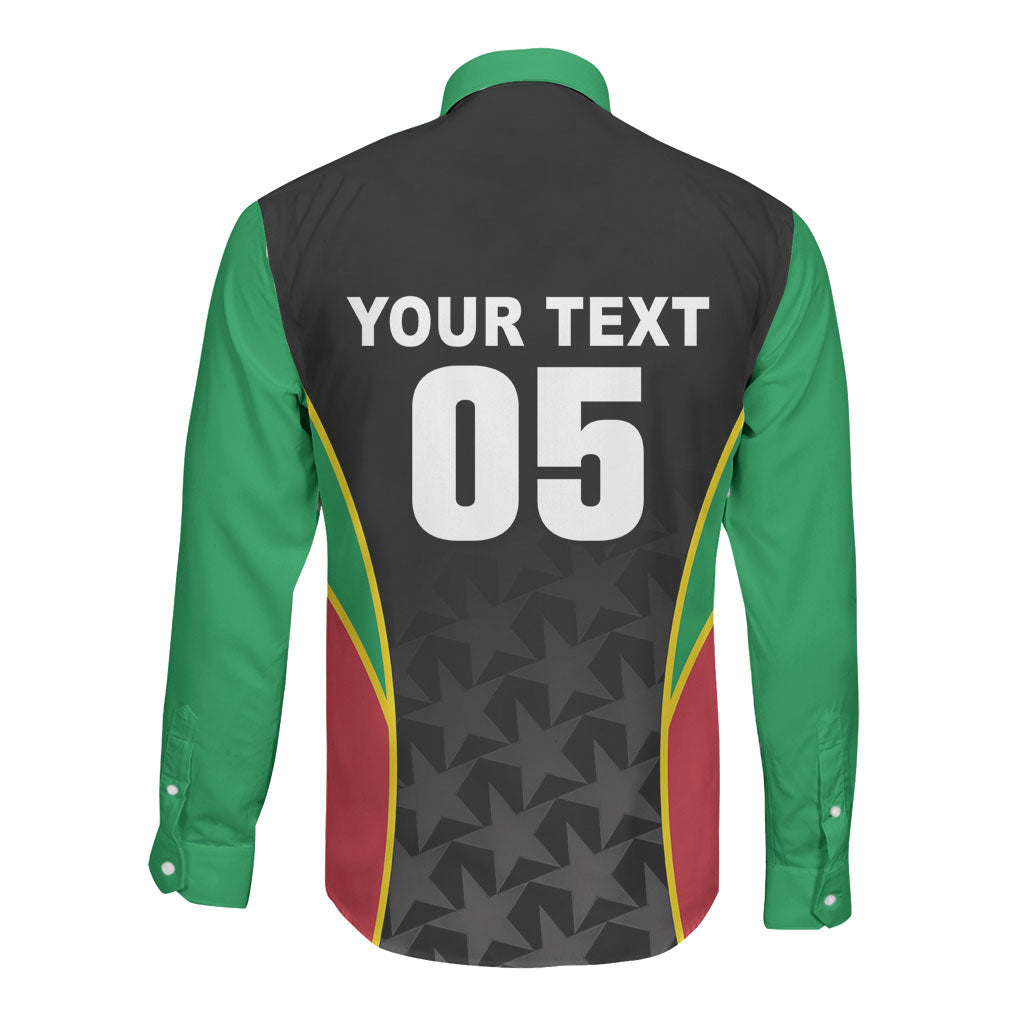 Custom Saint Kitts And Nevis 2026 Cricket Long Sleeve Button Shirt Unique Style