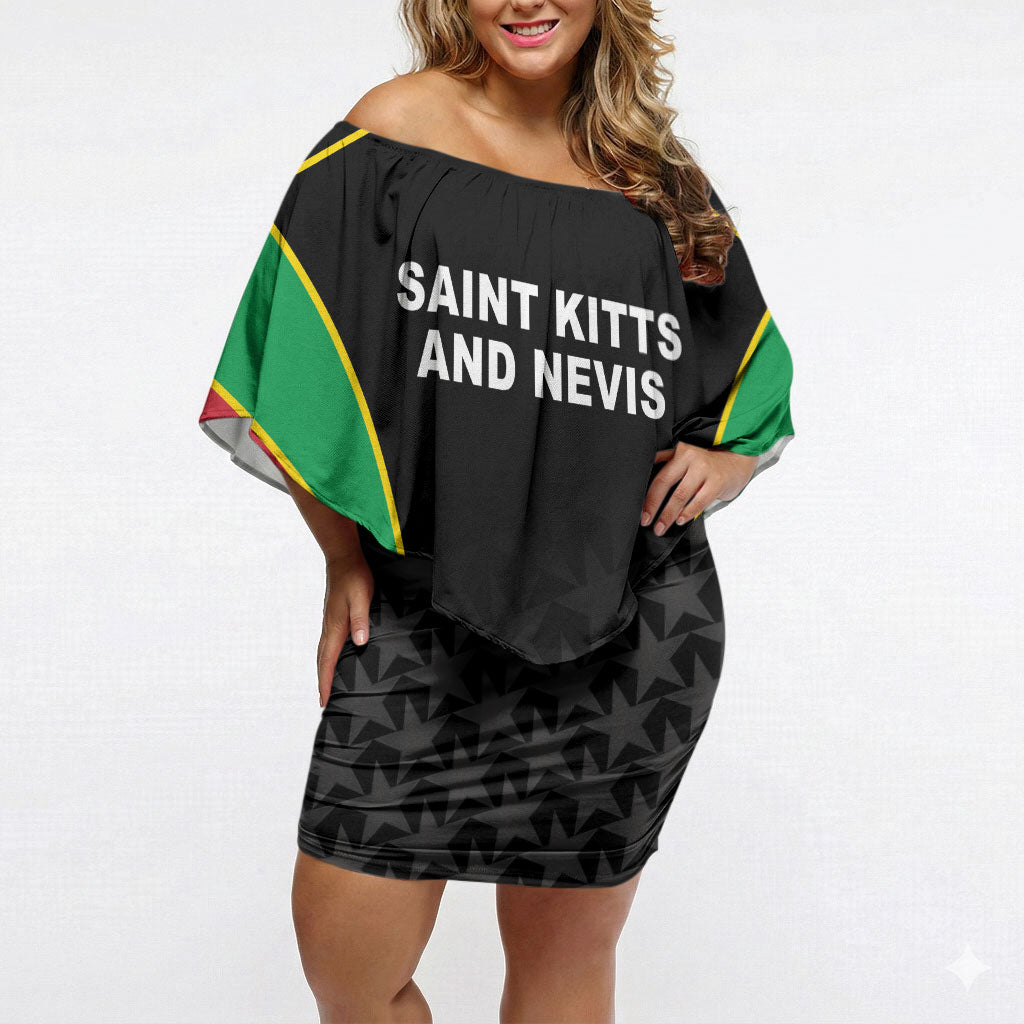Custom Saint Kitts And Nevis 2026 Cricket Off Shoulder Short Dress Unique Style