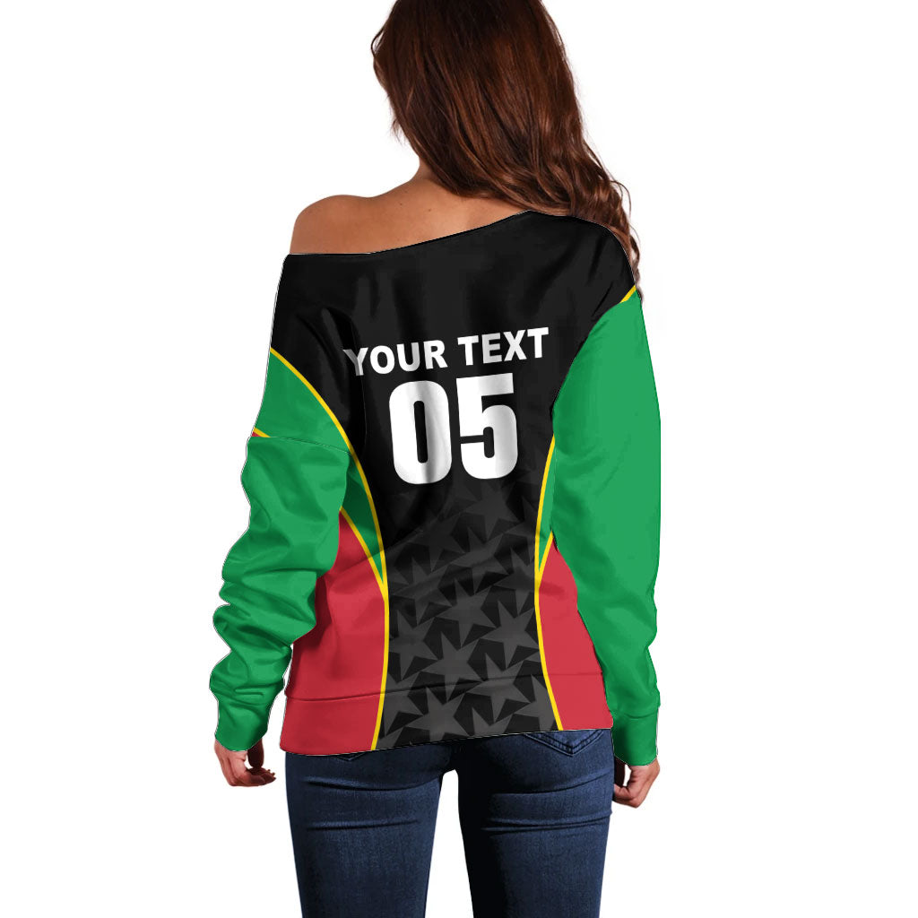 Custom Saint Kitts And Nevis 2026 Cricket Off Shoulder Sweater Unique Style