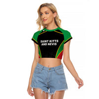 Custom Saint Kitts And Nevis 2026 Cricket Raglan Cropped T Shirt Unique Style