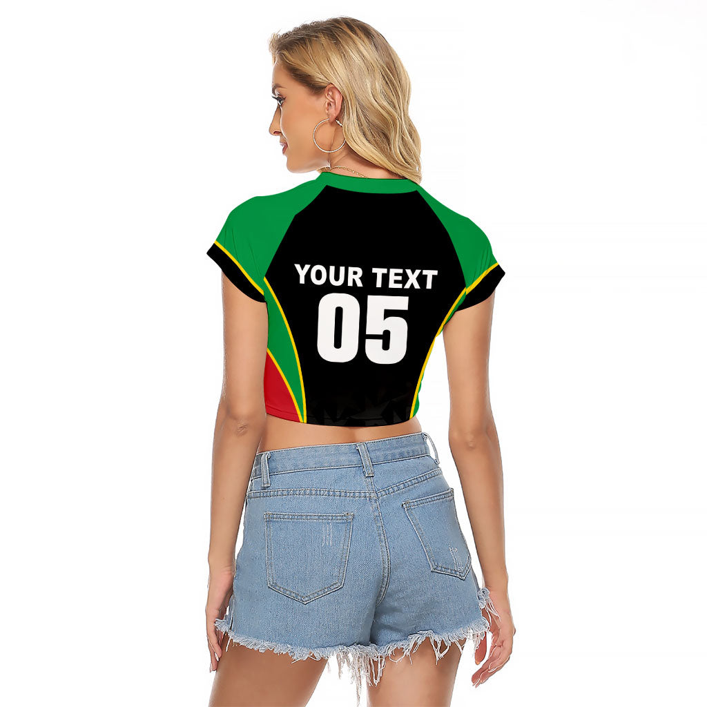 Custom Saint Kitts And Nevis 2026 Cricket Raglan Cropped T Shirt Unique Style