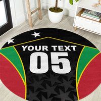 Custom Saint Kitts And Nevis 2026 Cricket Round Carpet Unique Style