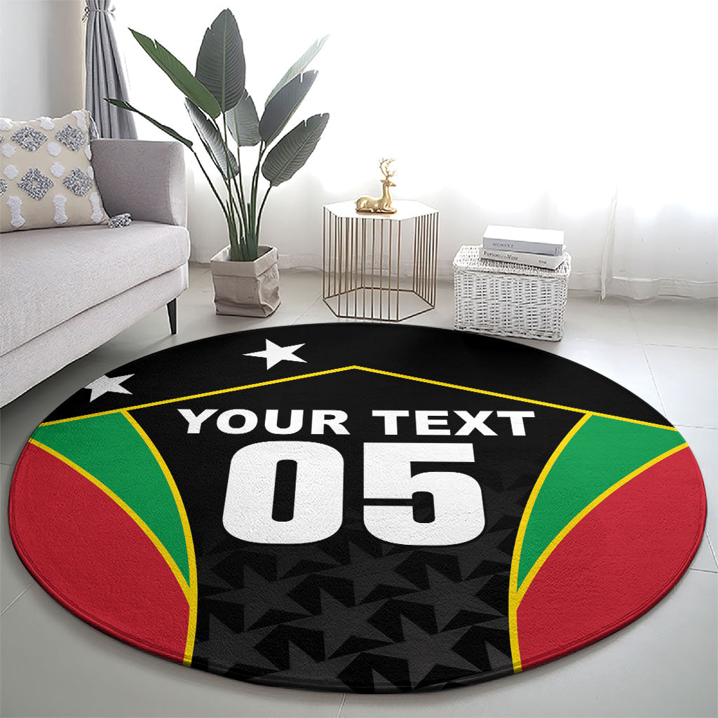 Custom Saint Kitts And Nevis 2026 Cricket Round Carpet Unique Style
